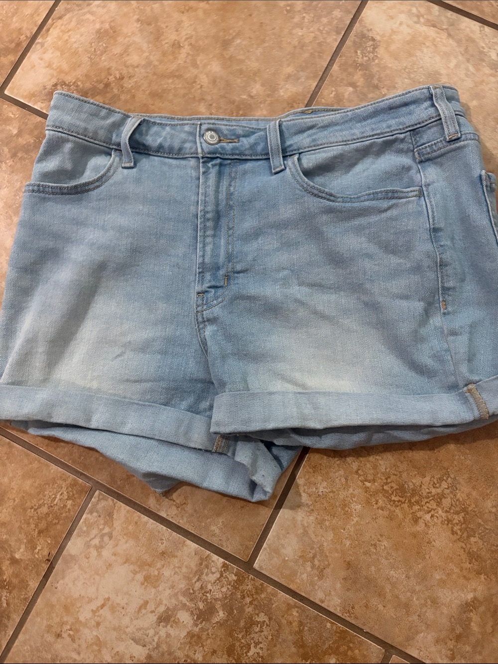 Old Navy High-Rise Light Blue Denim Shorts